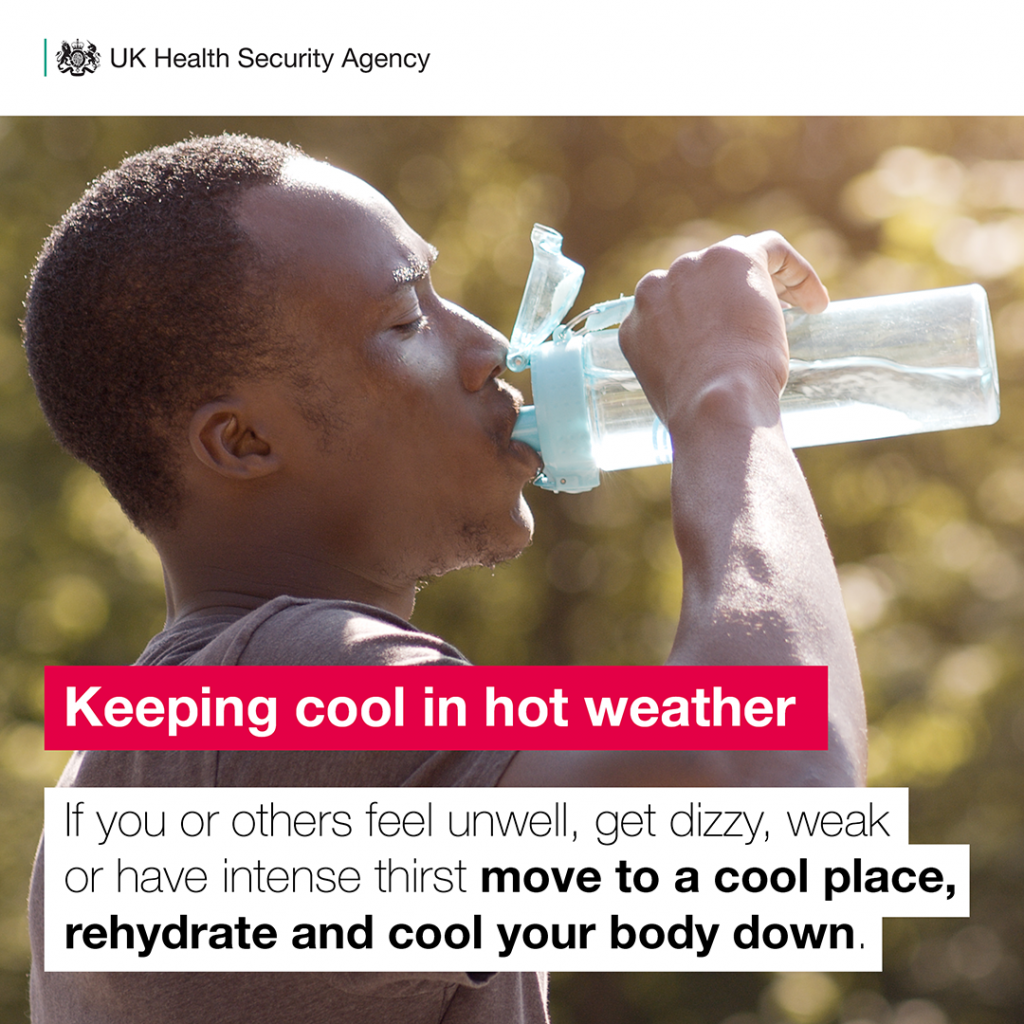 NHS Message - Keeping Cool In Hot Weather
